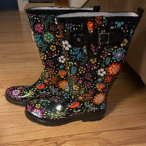 Floral Rain Boots